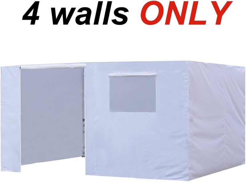Eurmax USA Full Zippered Walls for 10 x 15 Easy Pop Up Canopy Tent,Enclosure Sidewall Kit with Roller Up Mesh Window and Door 4 Walls ONLY,NOT Including Frame and Top（Turquoise） - Image 2